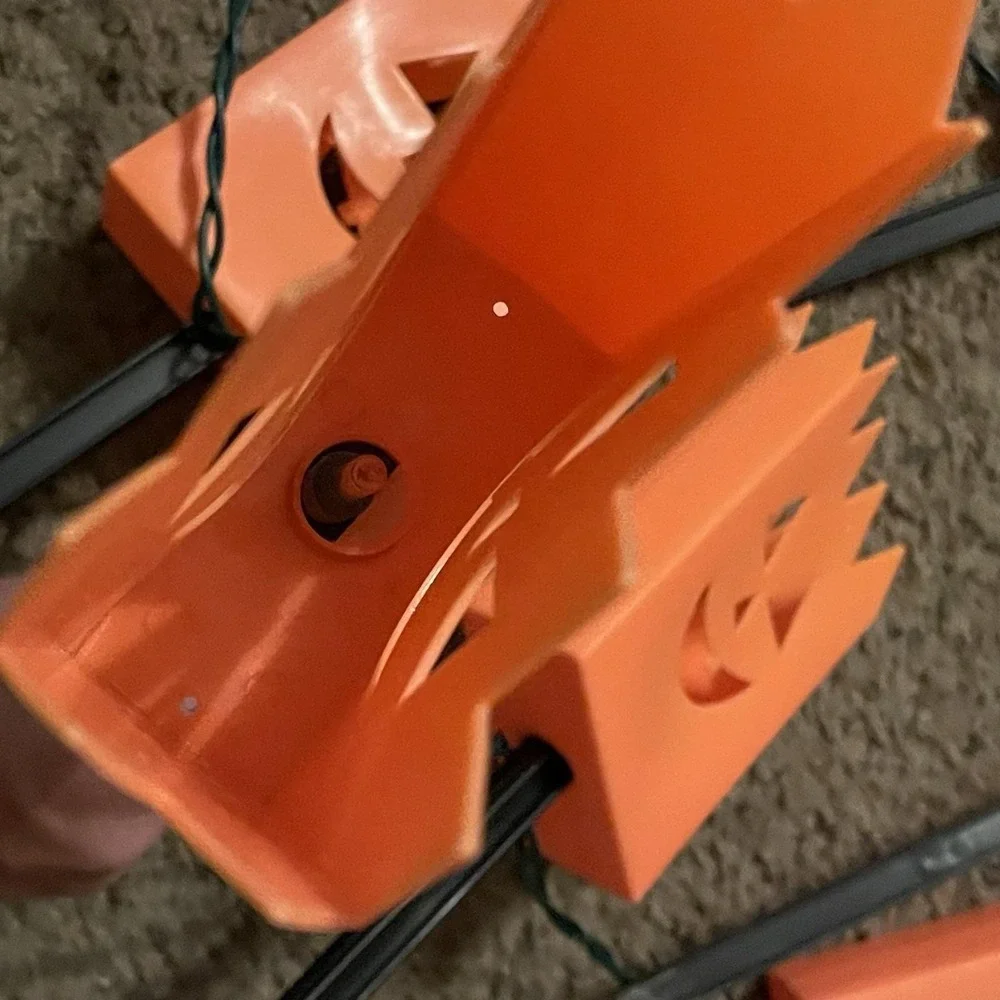 Vintage 1990s Halloween Jack‎ O Lantern Pathway Lights Set of 10 Pumpkin Stakes